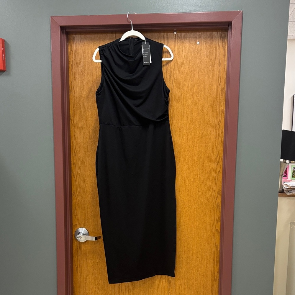 Elegant Black Midi Dress